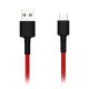 We USB Type-C Braided Cable 100cm - fabric-covered cable red.