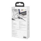 Baseus Metal Gleam 8 az 1-ben HUB USB-C PD 100W + HDMI 4K 30Hz + 3x USB 3.0 + RJ45 1Gbps + SD/MicroSD, Szürke