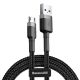 Baseus Cafule 2.4A USB-Micro USB kábel 0.5m, szürke-fekete