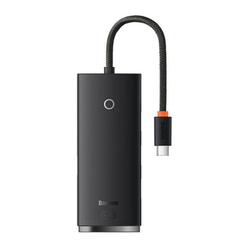 Baseus Lite Series Hub 4in1 adaptér USB-C 4x USB 3.0 + USB-C 25cm čierny (WKQX030301)