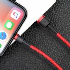 Cablul de încărcare Baseus Cafule USB-Lightning 2.4A 1m roșu (CALKLF-B09)