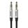 Baseus Yiven AUX mini jack 3.5mm audio cable 1m black-silver (CAM30-BS1)