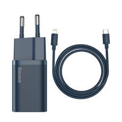  Baseus Super Si Quick Charger 1C 20W wall charger + USB-C - Lightning cable 1m blue (TZCCSUP-B03)