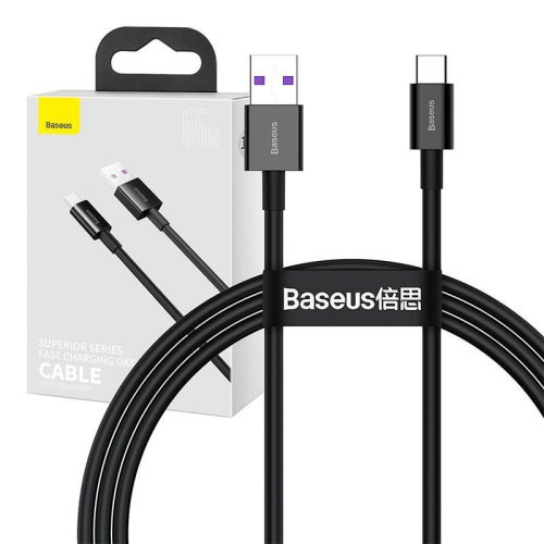 Baseus Superior USB-USB-C Cable 66W 1m Black (CATYS-01)