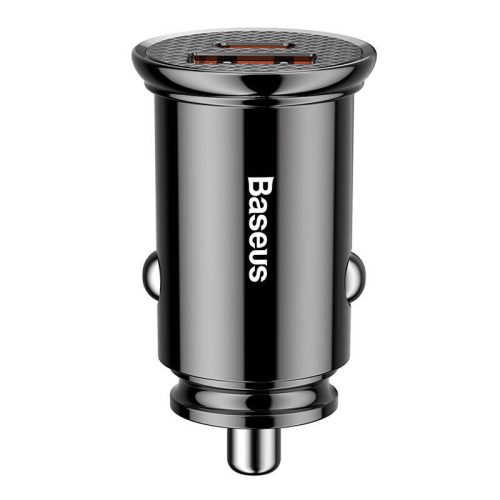 Baseus CCALL-YS01 A+C Dual PD3.0 QC4.0 30W czarny samochodowy ładowarka