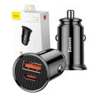 Baseus CCALL-YS01 A+C Dual PD3.0 QC4.0 30W czarny samochodowy ładowarka