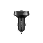Baseus T typ Bluetooth FM transmiter i ładowarka samochodowa 2xUSB Czarny CCMT000001
