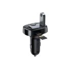 Baseus T typ Bluetooth FM transmiter i ładowarka samochodowa 2xUSB Czarny CCMT000001
