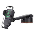 Baseus Wisdom CGZX000101 QI 15W suction cup black car holder with wireless charger
