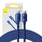 Baseus Crystal Shine Series CAJY000703 USB-C - USB-C 100 W 2m blue fast charging cable