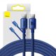 Baseus Crystal Shine Series CAJY000703 USB-C - USB-C 100 W 2m blue fast charging cable
