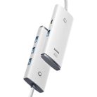 Baseus Lite Sorozat Hub 4 az 1-ben USB adapter 4x USB 3.0 1m fehér
