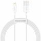 Baseus USB-kábel a Lightning Superior 2.4A, 1.5 m, fehér