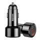 Baseus Magic Series 45W Type-C USB/QC USB digital display black car charger