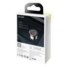 Baseus Magic Series 45W Type-C USB/QC USB digitalni zaslon crni auto punjač