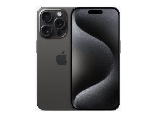 Apple | iPhone 15 Pro | Black Titanium | 6.1 | Super Retina XDR display with ProMotion | Apple | A17 Pro | Internal RAM 8 GB | 128 GB | Dual SIM | Nano-SIM and eSIM | 3G | 4G | 5G | Main camera 48+12+12 MP | Secondary camera 12 MP | iOS | 17"