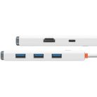 Baseus Lite Sorozat Hub 5 az 1-ben USB-C - 3x USB 3.0 + USB-C + HDMI, Fekete