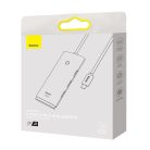 Baseus Lite Series Hub 4in1 USB-C 4x USB 3.0 + USB-C 2m čierny (WKQX030501)