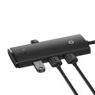 Baseus Lite Series Hub 4in1 USB-C 4x USB 3.0 + USB-C 2m čierny (WKQX030501)
