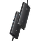 Baseus Lite Series Hub 4in1 USB-C 4x USB 3.0 + USB-C 2m čierny (WKQX030501)