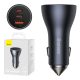 Baseus Golden Contactor Pro CGJP010013 1xUSB 2xUSB-C 65W dark gray car fast charger