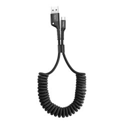 Baseus CATSR-01 Spring 1m Spring Type-C Black Charging Cable