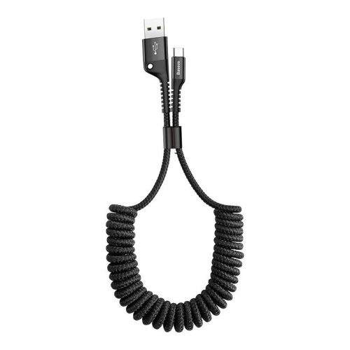 Baseus CATSR-01 Spring 1m Spring Type-C Black Charging Cable
