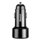 Baseus Magic Series 45W podwójna ładowarka samochodowa QC USB z cyfrowym wyświetlaczem w kolorze czarnym