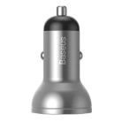 Baseus ładowarka samochodowa z wyświetlaczem 2xUSB-A 4.8A 24W srebrna (CCBX-0S)
