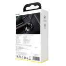 Baseus ładowarka samochodowa z wyświetlaczem 2xUSB-A 4.8A 24W srebrna (CCBX-0S)