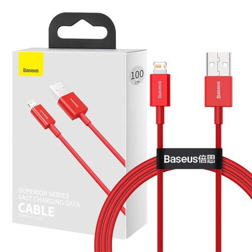 Baseus Superior USB Charging Cable 2.4 A 1 m Red (CALYS-A09)