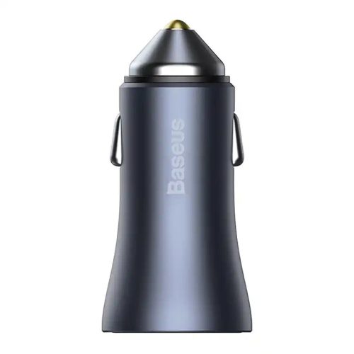 Baseus Golden Contactor Pro car charger USB + USB-C QC4.0 + PD SCP 40 W gray + USB-USB-C cable 1m black (TZCCJD-0G)