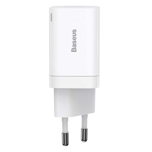 Baseus CCSUPP-E02 Super Si Pro 30W USB/USB C White Fast Charger
