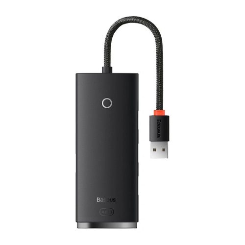 Baseus Lite Series 4 az 1-ben USB - 4x USB 3.0 hub 25 cm fekete (WKQX030001)