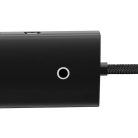 Baseus Lite Series 4 az 1-ben USB - 4x USB 3.0 hub 25 cm fekete (WKQX030001)