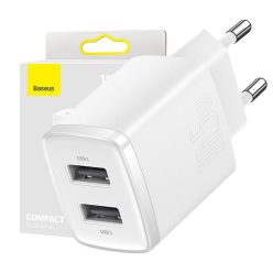 Baseus CCXJ010202 Compact 10.5W 2xUSB White Fast Charger