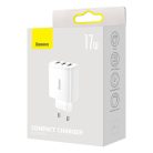 Baseus CCXJ020102 17W 3xUSB bijeli brzi punjač