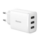 Baseus CCXJ020102 17W 3xUSB bijeli brzi punjač