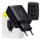 Baseus CCXJ020101 3xUSB 17W EU black compact charger