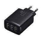 Baseus CCXJ020101 3xUSB 17W EU crni kompakt punjač