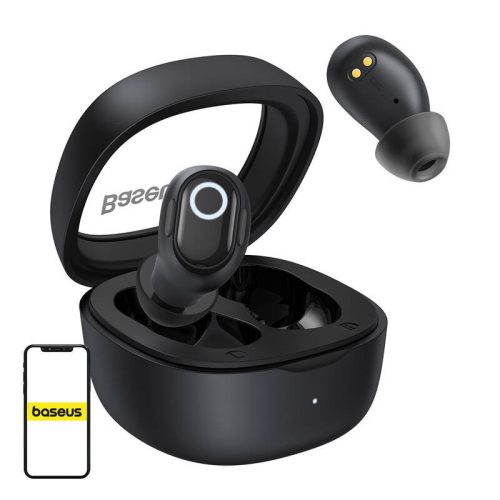 Baseus Bowie WM02 True Wireless Bluetooth czarne słuchawki douszne