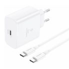 Foneng EU62 ładowarka sieciowa USB-C 45W + kabel USB-C (biały)