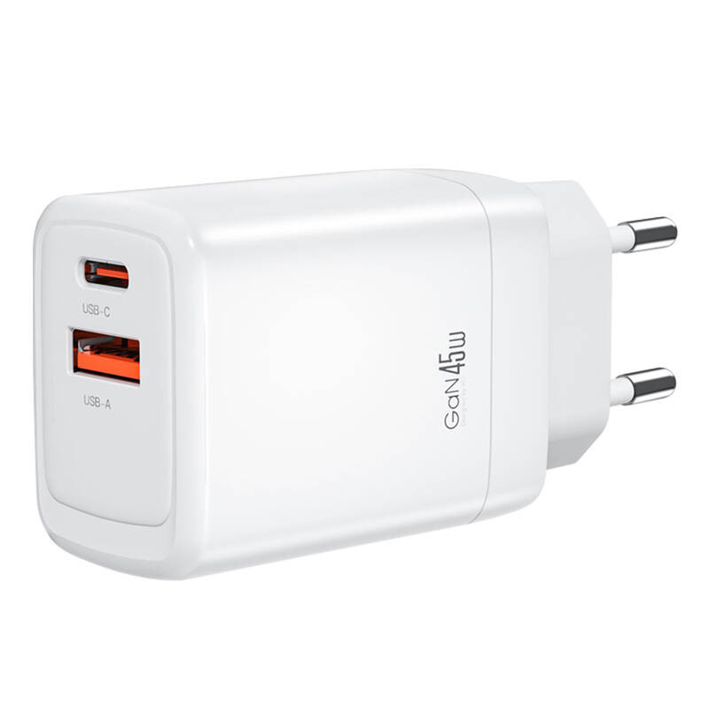 Nástěnná nabíječka XO CE16, 45W, 1x USB-C, 1x USB-A