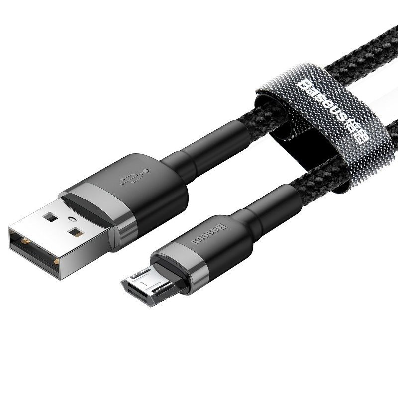 Baseus Cafule USB-A - Micro-USB Cable 0.5m Gray-Black (CAMKLF-AG1)