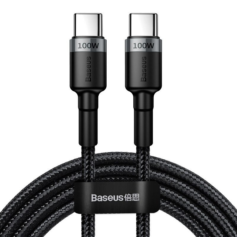 Baseus Cafule USB-C - USB-C cable QC 3.0 2m gray-black (CATKLF-ALG1)