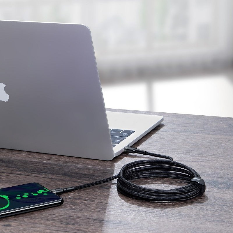Baseus Cafule USB-C - USB-C cable QC 3.0 2m gray-black (CATKLF-ALG1)