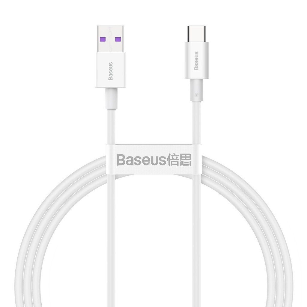 Baseus Superior Series USB-A to USB-C Cable 66W, 1m White (CATYS-02)