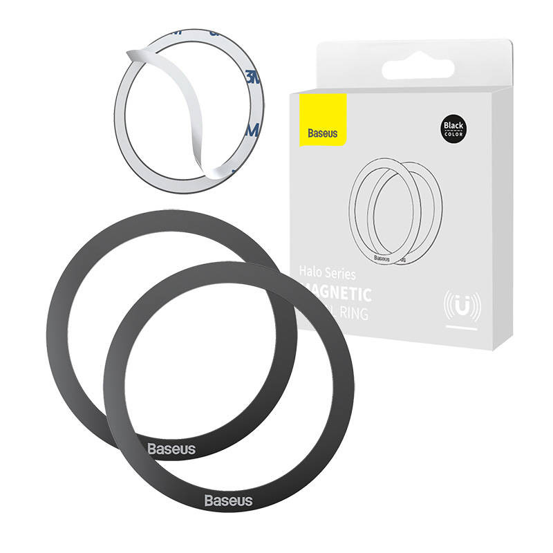 Baseus Halo Magnetic Ring for Phones Black (PCCH000001)