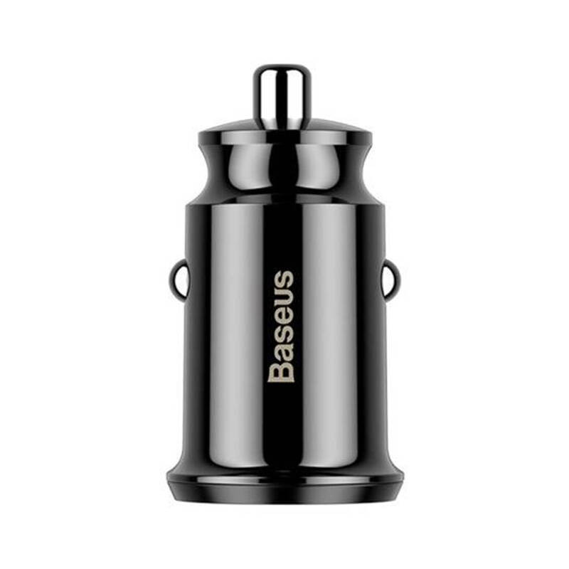Baseus Grain ładowarka samochodowa 2x USB 3.1A czarna (CCALL-ML01)