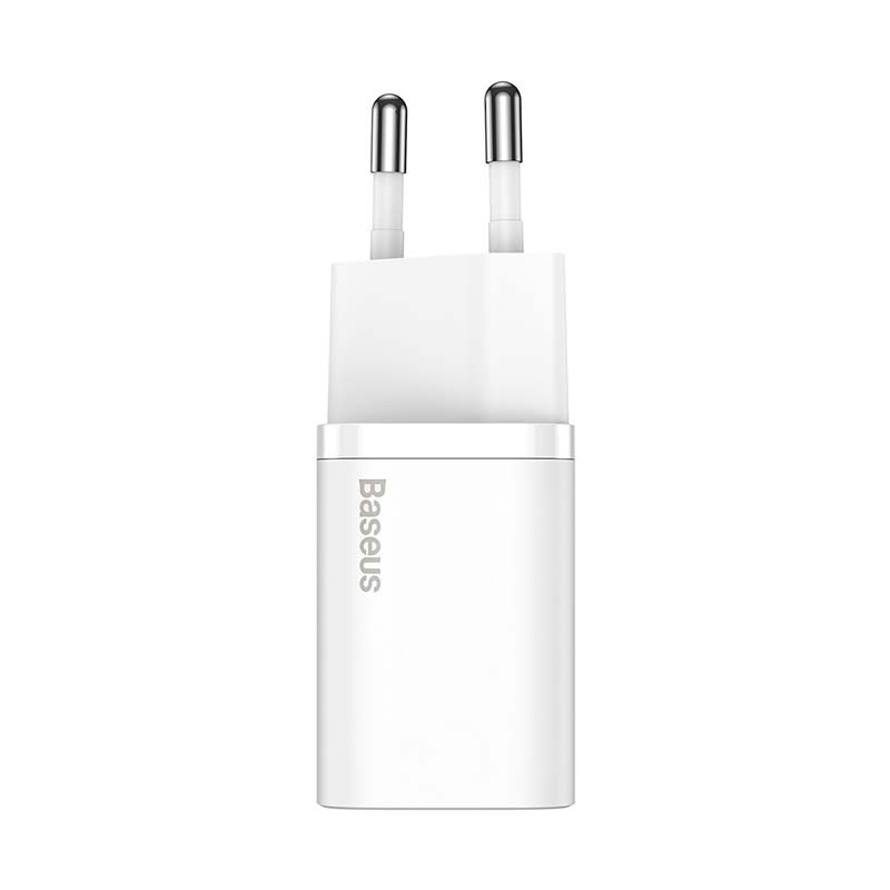 Baseus TZCCSUP-B02 Super Si 1C 20W white fast charger + 1m USB C/Lightning cable